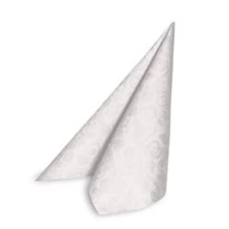 Textil hatású Prémium dekor szalvéta Fehér 40x40cm