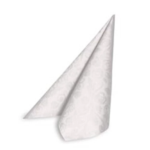 Textil hatású Prémium dekor szalvéta Fehér 40x40cm